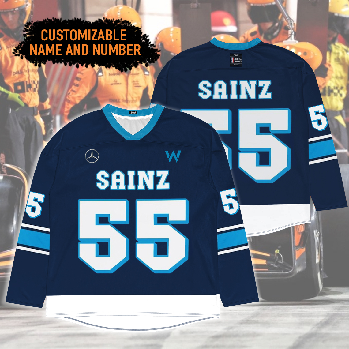 Carlos Sainz Williams F1 Football Jersey, F1 Clothing, Williams F1 TShirt - NL126725