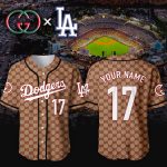 LA Dodgers x Luxury Brand Custom Name, Number Baseball Jersey - XX120702