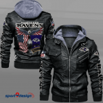 Baltimore Ravens Leather Hood Jacket - XX051397