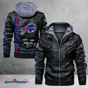 Buffalo Bills Leather Hood Jacket  - XX051355