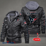 Houston Texans Leather Hood Jacket - XX051401
